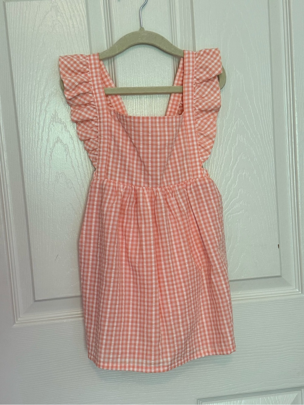 Carter's Coral Gingham Ruffle Strap Dress 24 Months
